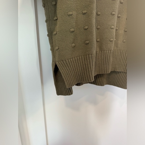 Darling Olive Green Dot Textured Sweater - Picture 4 of 5